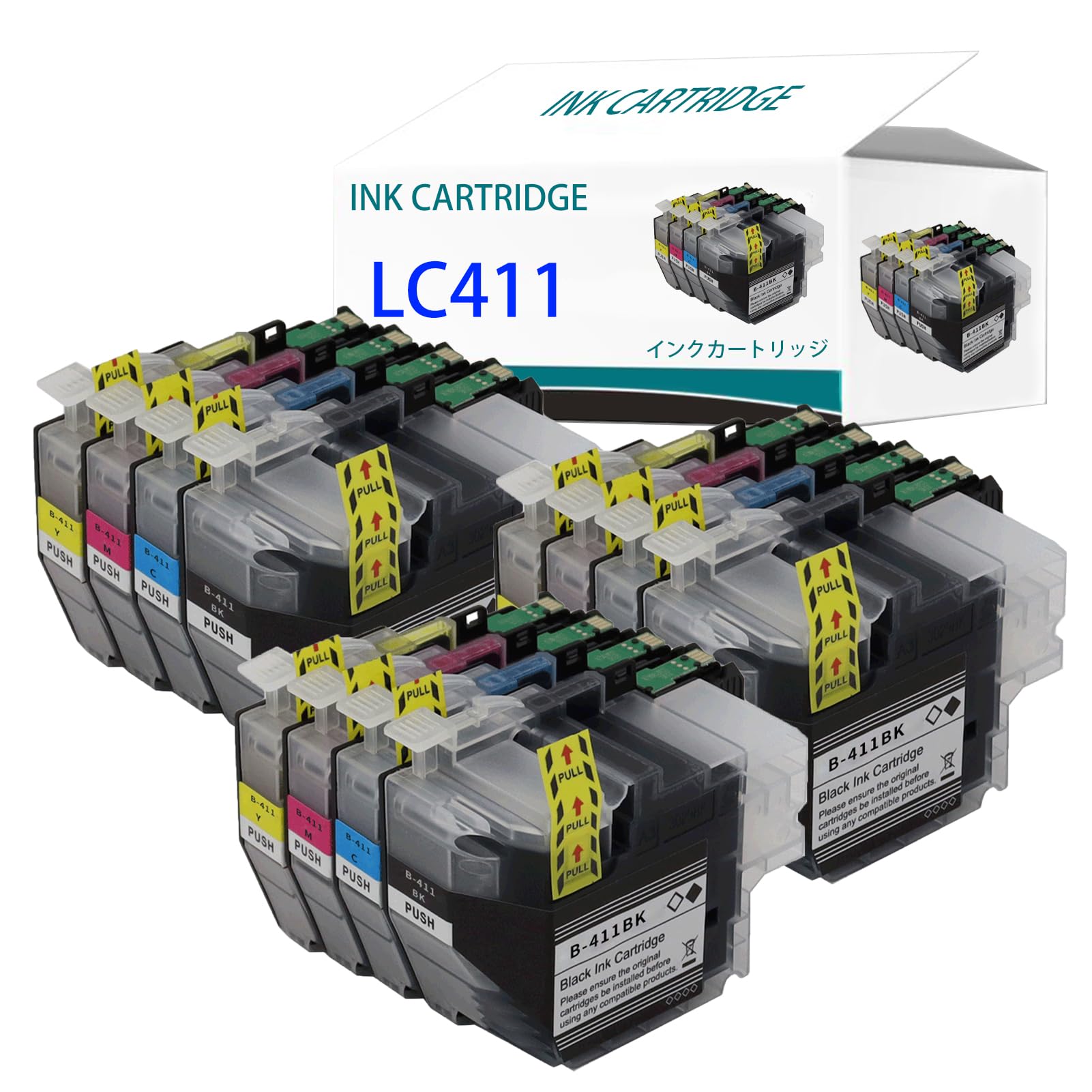 Amazon.co.jp: Diumy LC411交換用インク カートリッジ 用Brother DCP